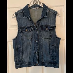 Blue denim vest